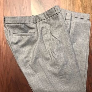 J Crew heather gray wool crop pant with cuff